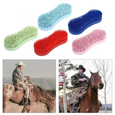 1 Unidad Cepillo de Cerdas Duras para Aseo de Caballos Colorido Herramienta de Masaje Ecuestre para Limpieza y Cuidado Efectivos
