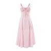Summer new European and American style French romantic vacation strap waist split slim suspender dress long dress