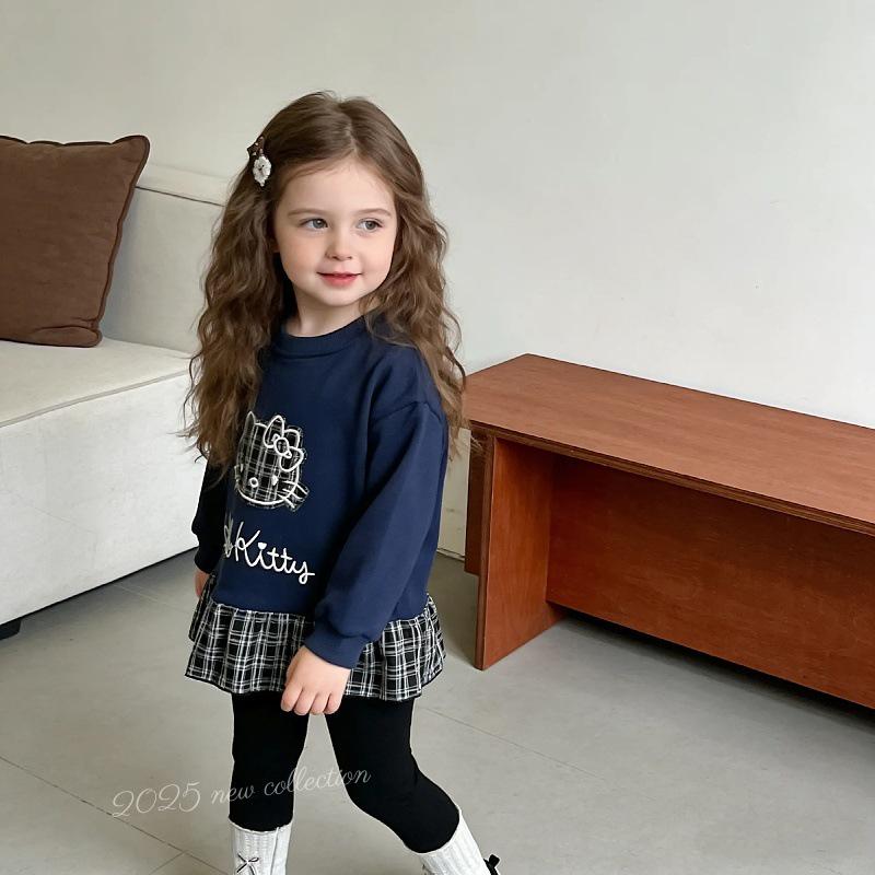 2025 Mädchen Frühling-Herbst Hoodie & Schleifen-Spitzen-Patchwork-Set