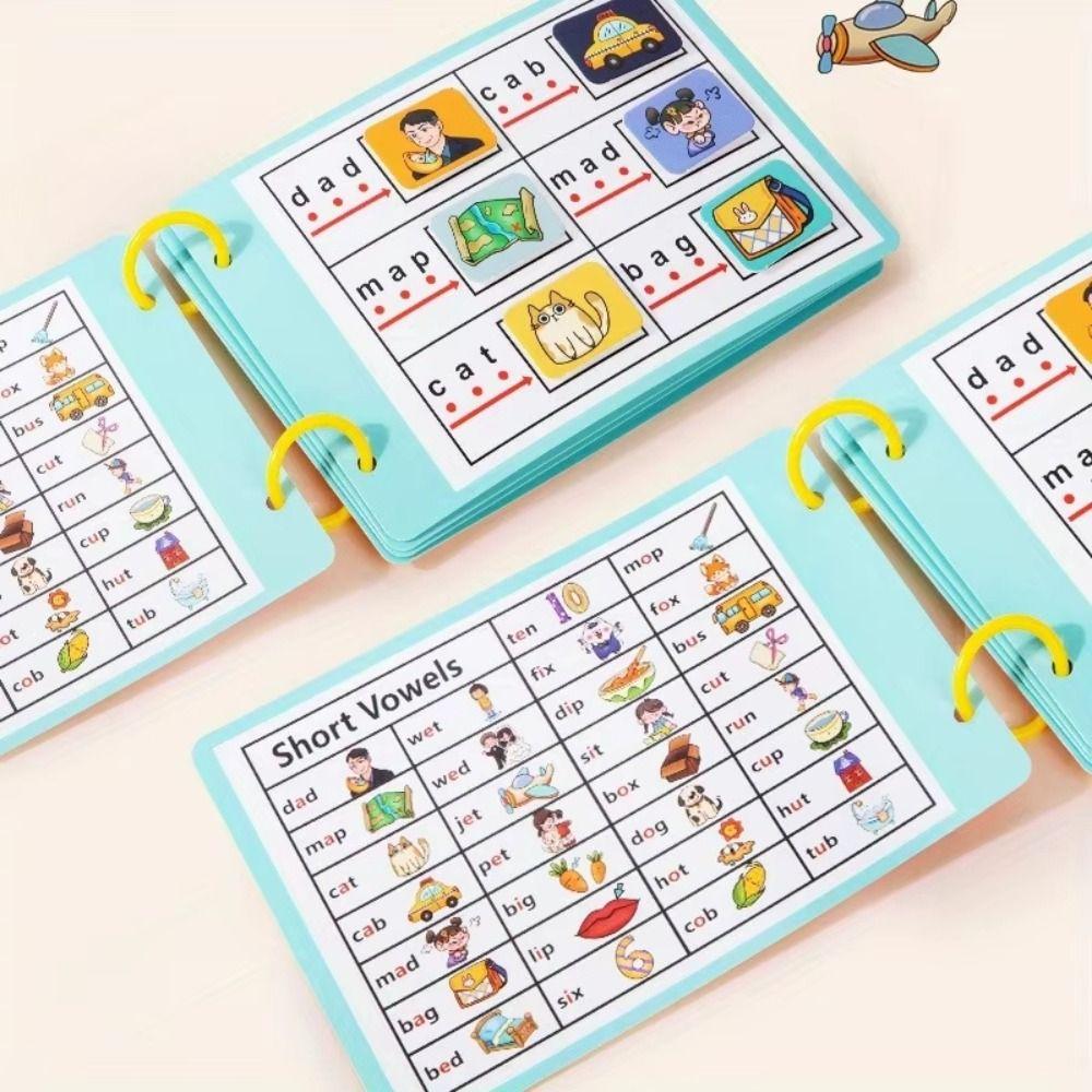 Interactive CVC Word Building Busy Book 1-10 Quantity Word Cognition Alphabet Puzzle Game Children