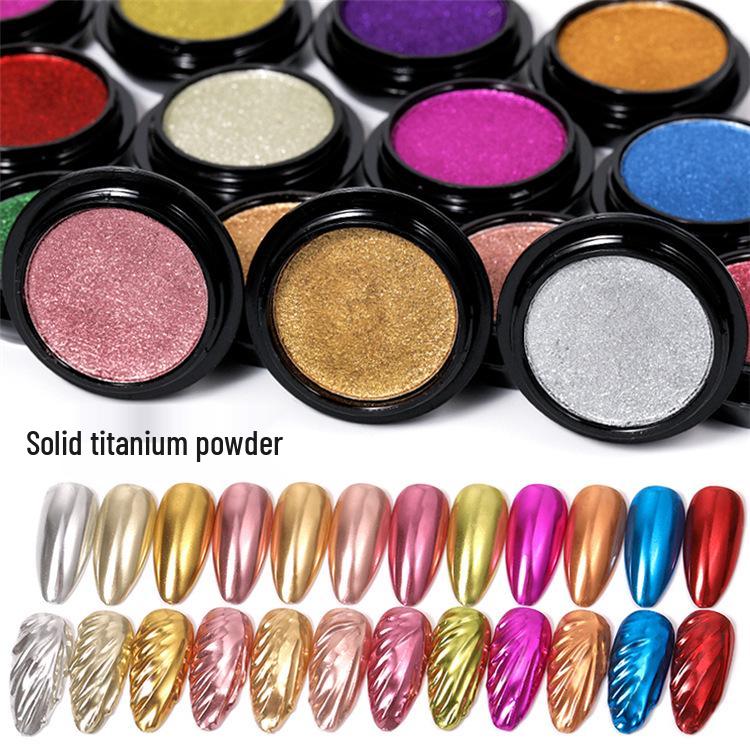 

New Titanium Water Ripple Aurora Mirror Nail Powder