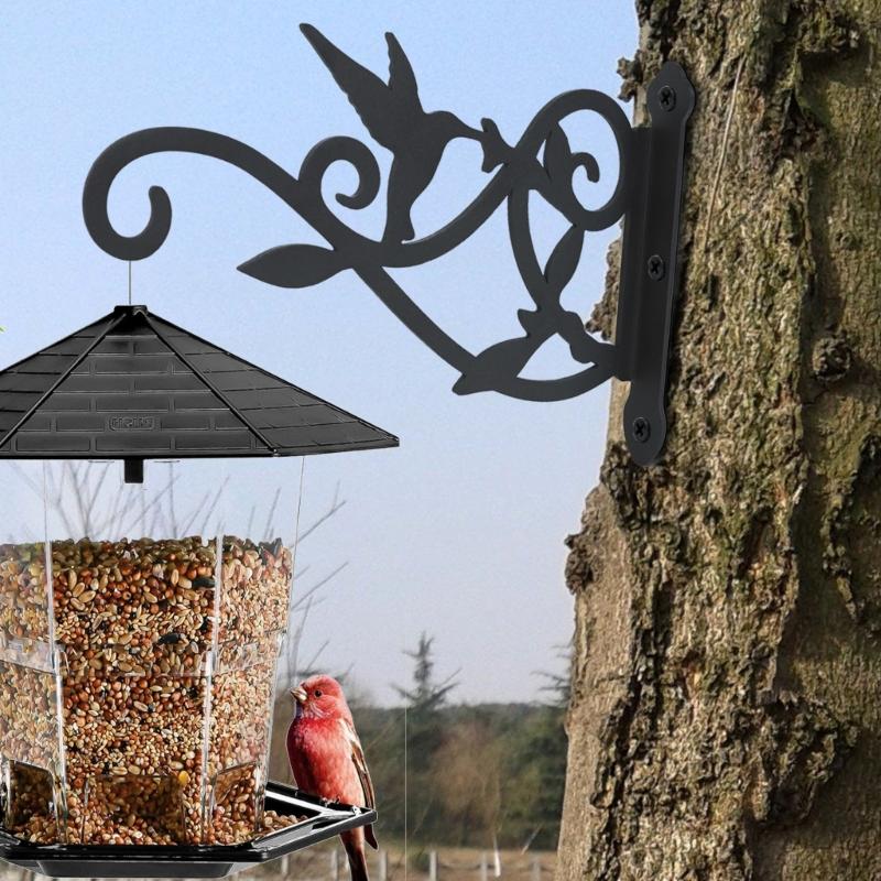 Decorative European Styles Metal Wall Hook With Bird Designs For Lanterns And Flower Pots