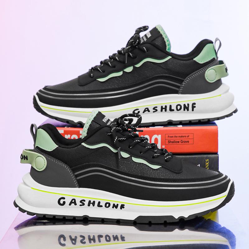 Autumn New Classic Men's Sneakers Thick Sole Increase Soft Sole Anti-slip Basketball Shoes Outdoor Casual Running Minimum Shoes