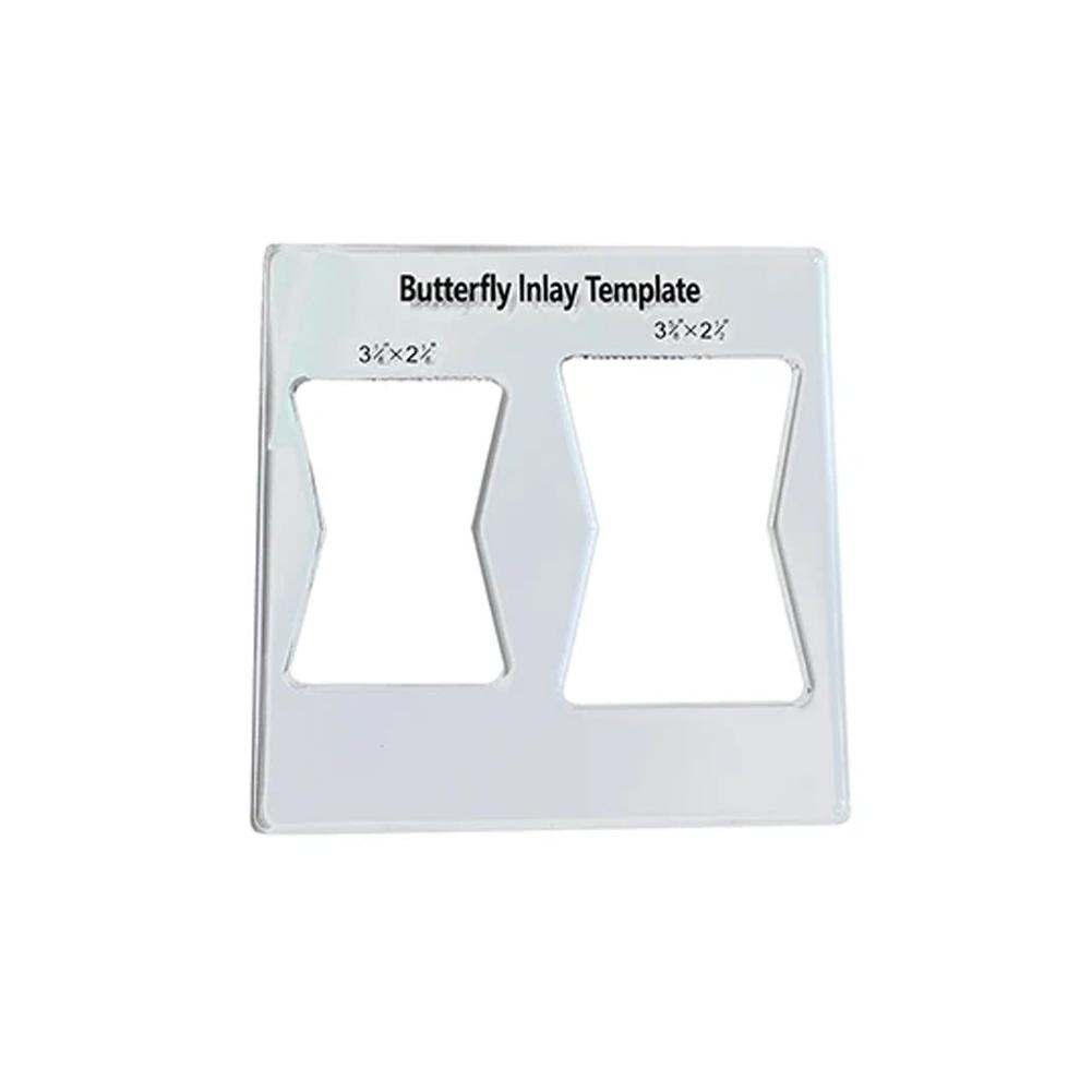 Router Slotting Auxiliary Tool Clear Slot Cutting Wood Bow Tie Template Router Template Bowtie Inlay Template for Decorative