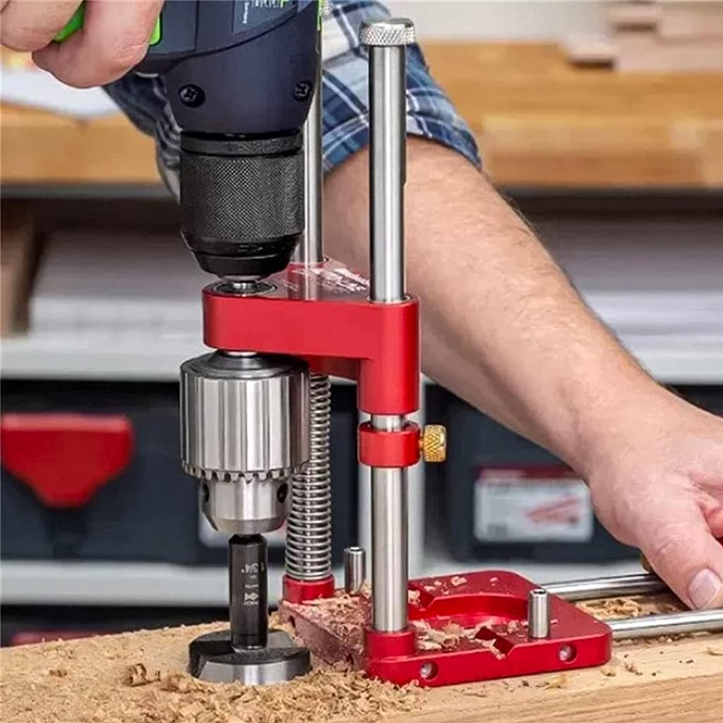 Tragbarer Bohrer-Locator, Präzisions-Locator, Holzbearbeitungs-Locator, praktischer, arbeitssparender Kunststoff-Holzbearbeitungs-Bohrschablonenführer, Heimwerkzeuge