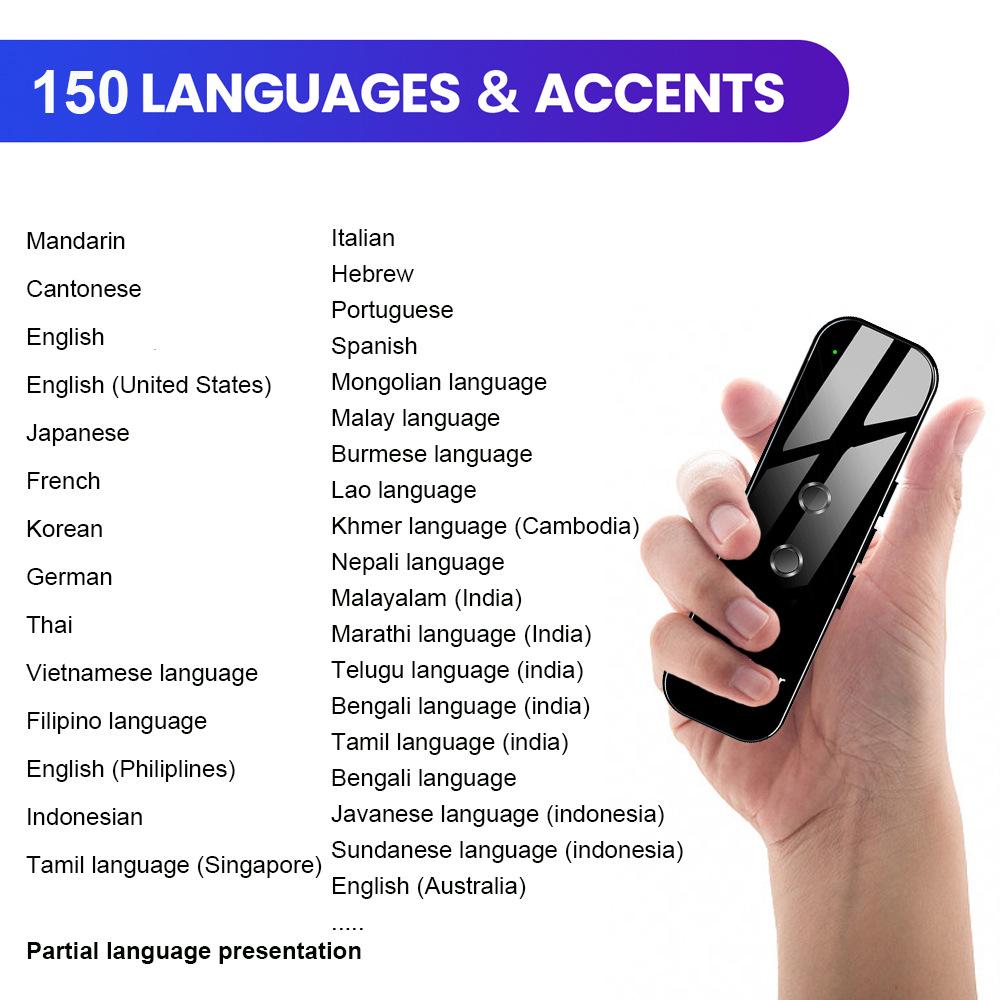 G6 Smart Translator Bluetooth AI Multilingual Device with Offline Capabilities