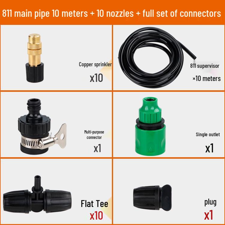 Atomizing Nozzle for Cooling, Dust Removal, and Irrigation in Gardens and Greenhouses