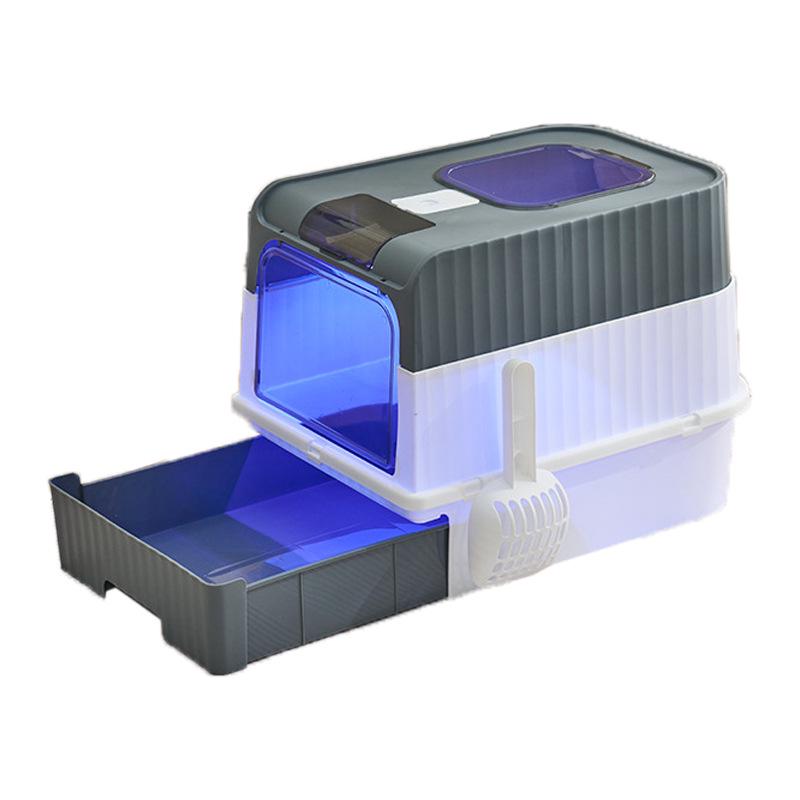 Extra Large Anti-Splash Fully Enclosed Top-Entry Cat Litter Box