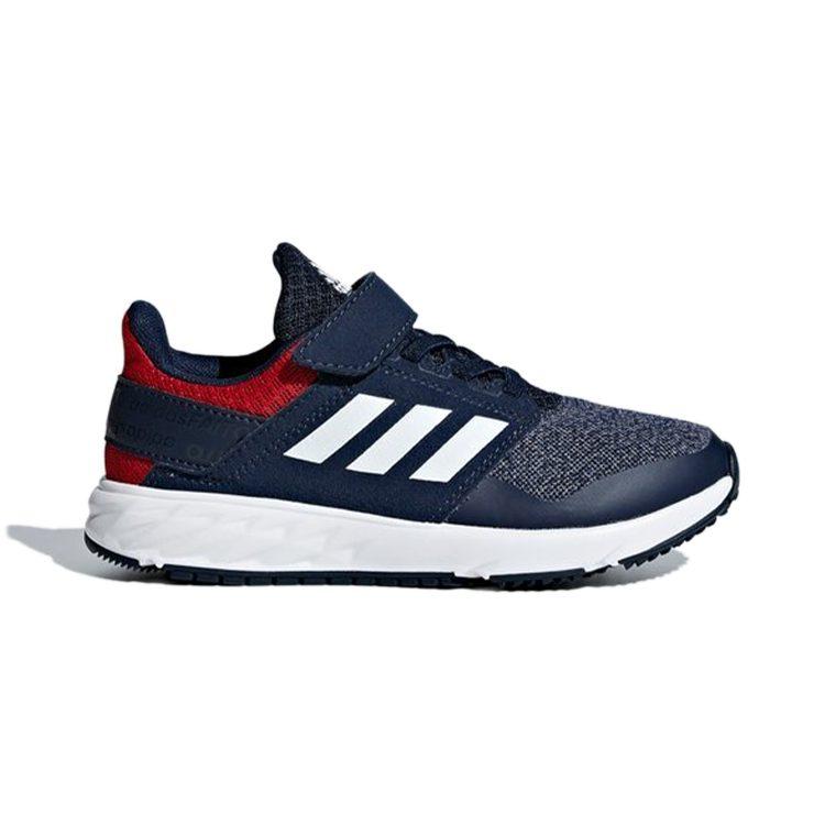 adidas Fortafaito El Fabric Slip Resistant Abrasion Resistant Low Top Kids' Running Shoes Blue White Red Kids' F34122