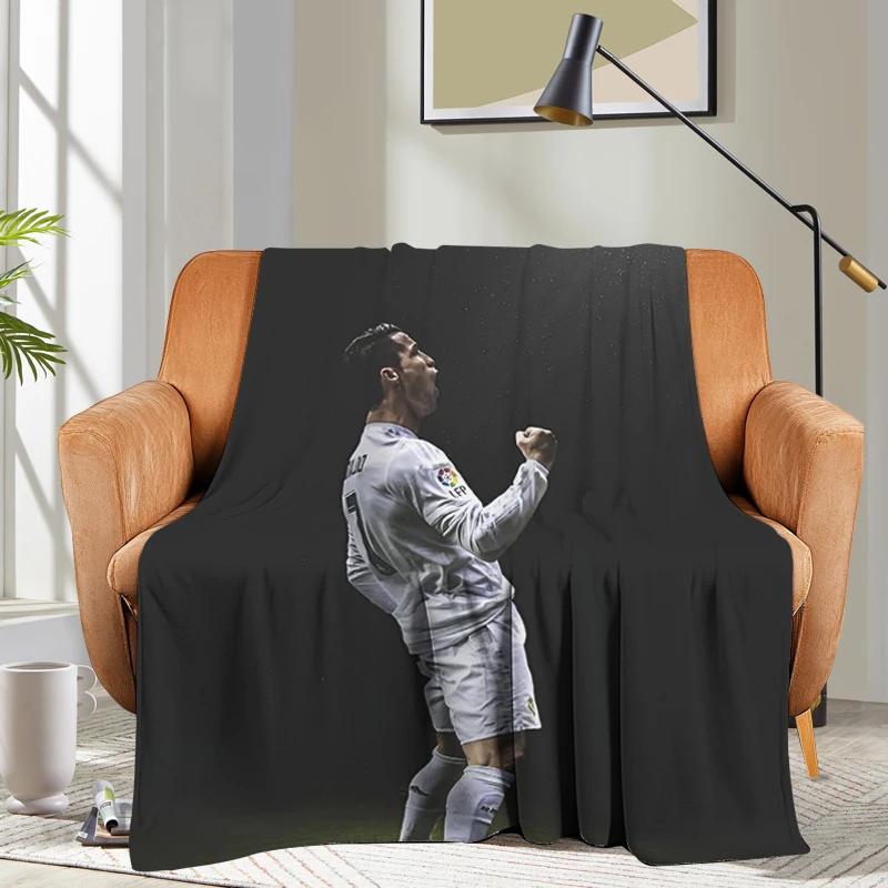 Coperta Personalizzata Divano Ronaldo CR7 Letto Campeggio Pisolino Coperte Morbide e Soffici per l'Inverno Caldo King Size Biancheria da Letto in Microfibra