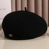 French retro styling wool beret female autumn and winter temperament celebrity versatile face little painter hat top hat
