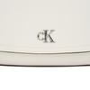 Calvin Klein Elegant Commuter Letter Shoulder Chain Mixed Material Tote Bag Small Women Handbags Lily-White 4F3282G-FUP