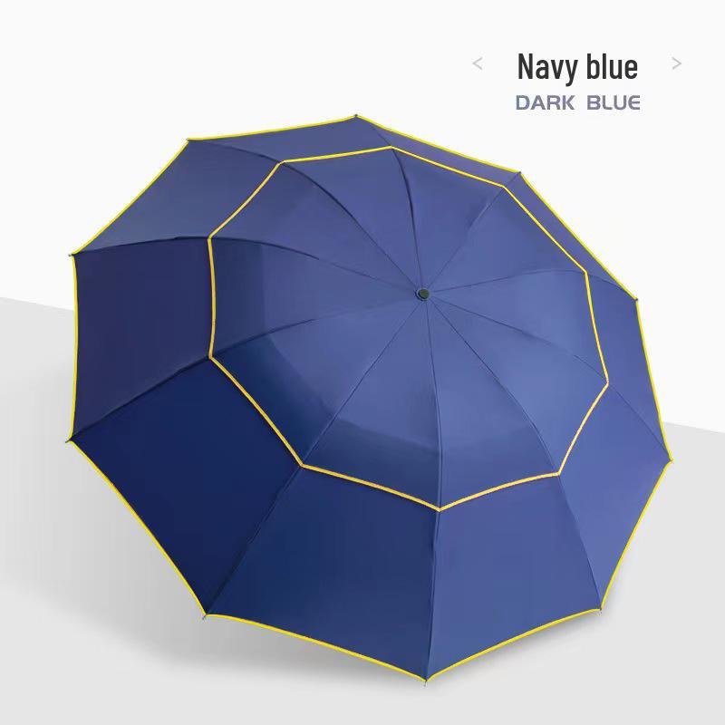Three-Fold Double-Layer Windproof Umbrella: Foldable, Anti-UV, Rainproof, Sun Protection, Durable, High-Grade Design