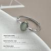 Cui Yan S925 Sterling Silver Jade Ring Women's Korean Blogger Style Retro Design