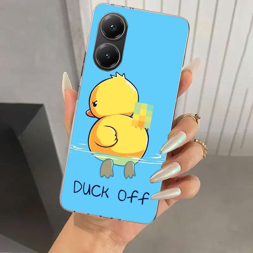 Funny Cute Yellow Duck You Phone Case for Xiaomi Poco X5 X6 X7 Pro F7 Ultra M7 Redmi 15 15C 13 13C 12 12C 10 10A 10C 9 9A 9C 9T