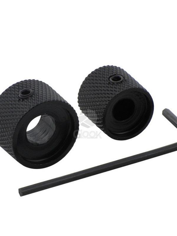 Double Layer Metal Knob Cap for Electric Guitar/Bass - Tone & Volume Adjustment with Screw Lock