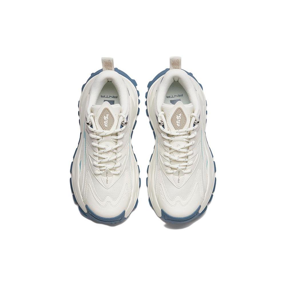 Anta Hot Cushioning Anti-Slip And Wear-Resistant Low-Top Chunky Sneakers Women's White Blue 122148880R-7