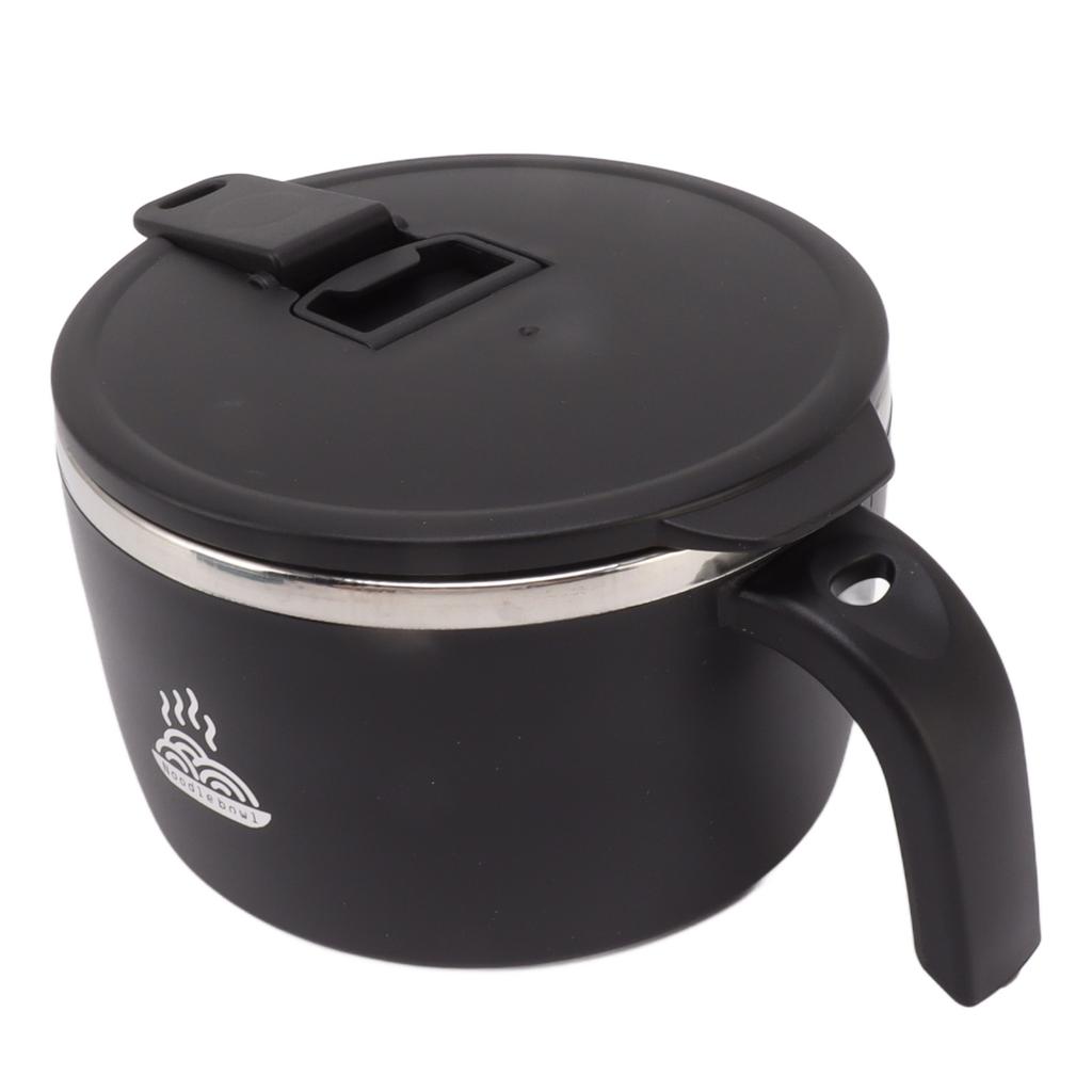 Stainless Steel Instant Noodles Bowl 900ml Noodles Bowl with Lid for Student Dormitory Office Worker
