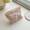 Mini Small Zipper Coin Purse Women Cute Floral Clutch Purse Lipstick Bag Key Wallet Lady Cotton Travel Makeup Storage Bag Pouch