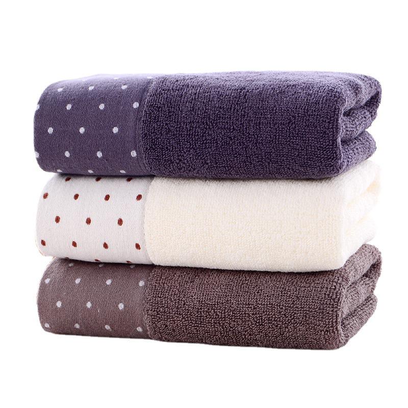 New Jacquard Polka Dot Thick Cotton Towel Gift