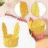 Easter Bunny Ear Woven Basket Organizer, Sturdy Decorative Paper Rope Design, Creative, Portable,