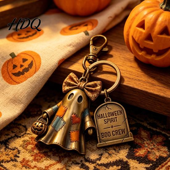 Durable Halloween Pendant 1/2Pcs Spirit Boo Crew Ghost Keychain Spooky Accessory