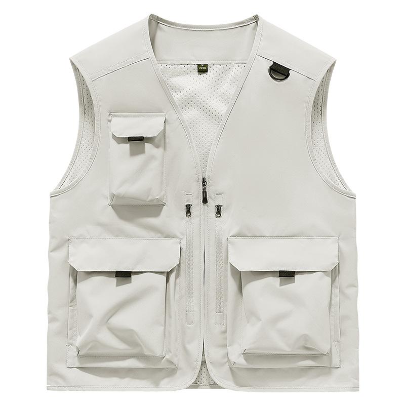 

Tooling Vest Men s Spring and Autumn Fishing Multi-pocket Director of Photography Vest Men s Jacket Vest S
