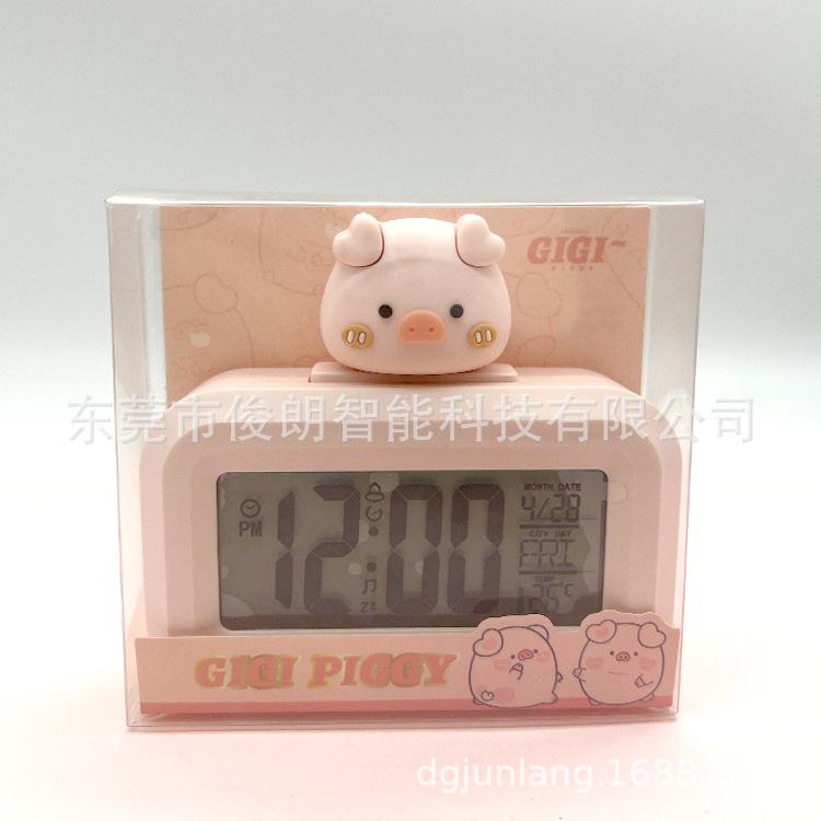Creative Mini Electronic Clock Backlit Luminous Small Alarm Clock Cartoon Student Clock Smart Clock Holiday Gifts Alarm Clock