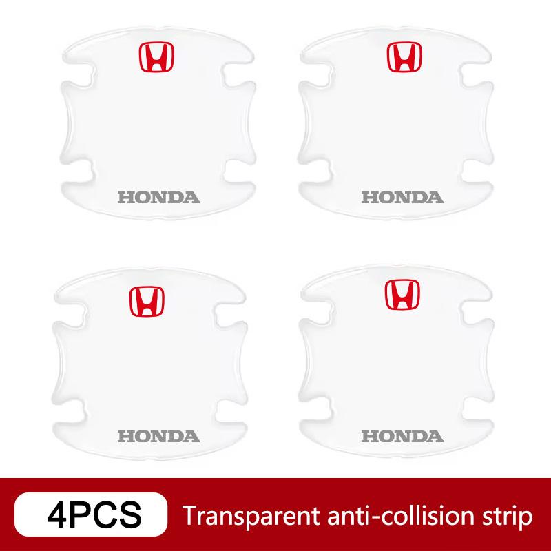4/8Pcs Car Door Bowl Handle Protect Sticker Transparent Anti-scratch Strip For Honda Accord Odyssey Civic CRV Inspire Envix City
