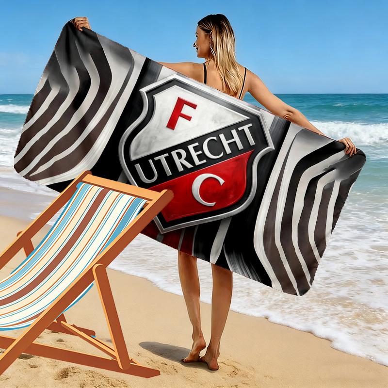 FC Utrecht Print Beach Towel, Large Soft Quick Dry Towel for Beach Camping Swimming