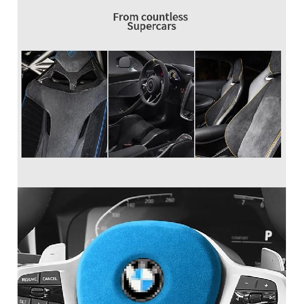 Made of Alcantara For BMW G-Chassis Steering Wheel Panel Cover Boot Trim Anti Scratch Decoration Car Interior Tuning Accessories