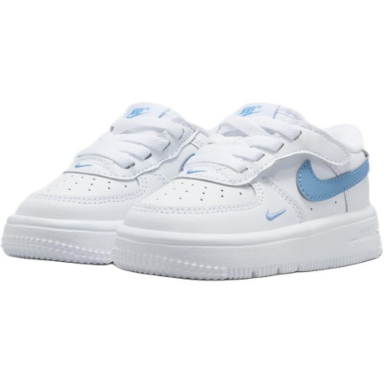 Nike Air Force 1 Low Top Toddler Shoes White Blue Infant And Toddler IQ0317-100