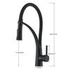 POIQIHY Ausziehbarer Schwarzer Küchenmischer Badezimmer Küchenspüle Wasserhahn Einhebel Hochdruck Strahl Sprühkopf Goldener Mischhahn