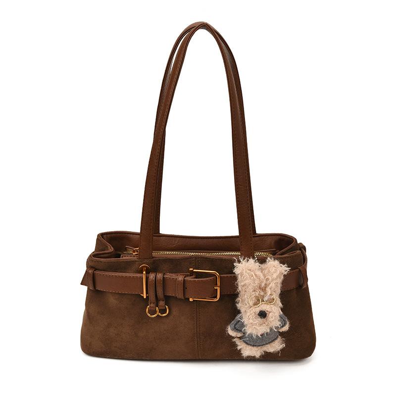 Un Bolso Baguette Retro de Nicho para Axila con un Tacto de Alta Gama y Versátil Bolso de Hombro Único para Desplazamientos y Motociclismo