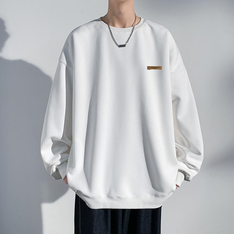 Tröja Herr Vår och Höst Herr Sport Casual Långärmad Pullover Lös Rundhalsjacka Par Tröja Herr