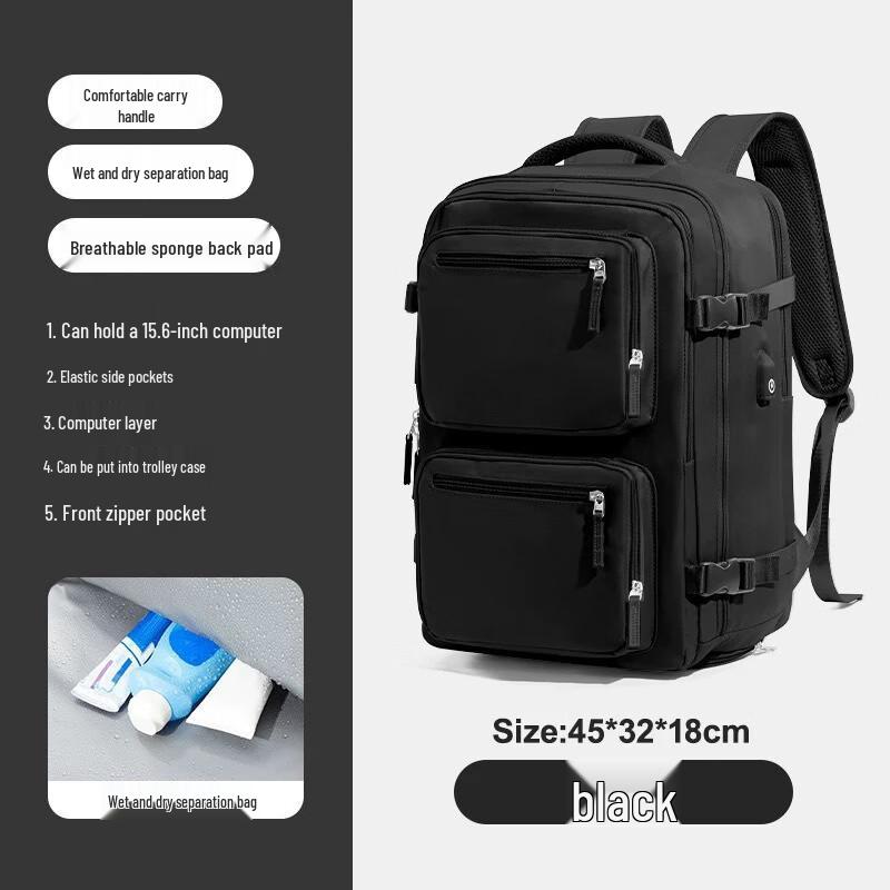 Li Shen Unisex Large Capacity Laptop Travel Backpack