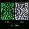 Nail Art Slider Adhesive Decals DIY Manicure White Snowflakes Nail Sticker 3D Luminous Christmas