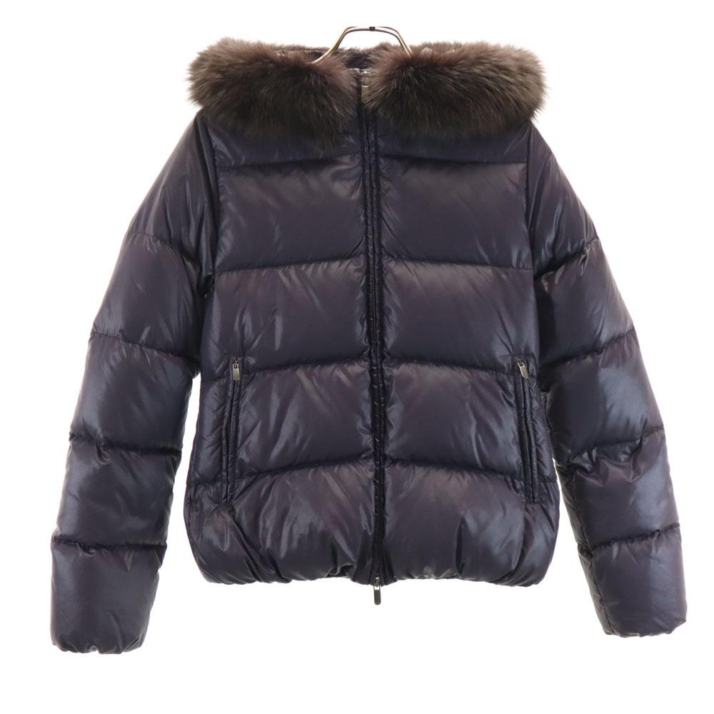 

DUVETICA Сделано в Болгарии меховой пуховик 40 фиолетовый Худи Женский Б/У