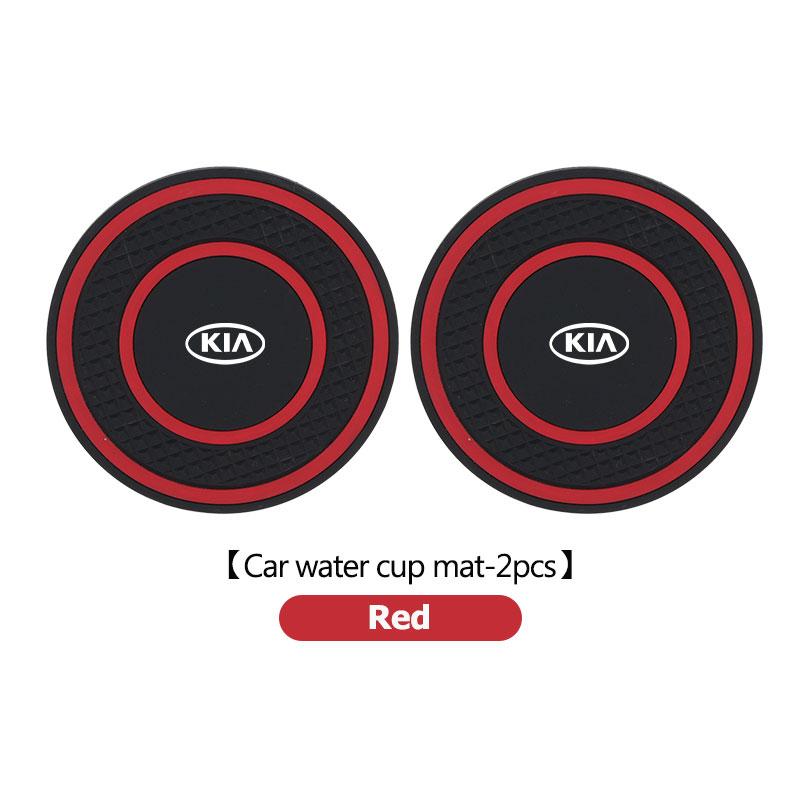 MYMX8 For KIA 2PC Car Coaster Water Cups Slot Non-Slip Pads Auto Interior Accessories Cerato Proceed Venga Stonic Picanto Sorento K5