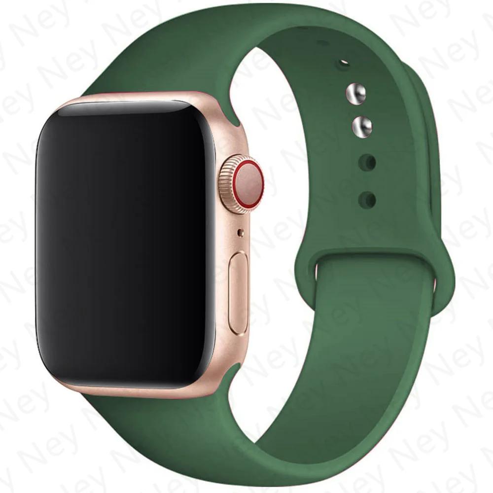 Silikonový řemínek pro Apple Watch 44mm 40mm 49mm 45mm 41mm 38mm 42mm Correa Belt Bracelet pro Apple Watch Series 9 8 7 6 5 3 SE Ultra 2