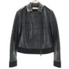 Veste double riders en cuir d'agneau 4 noir Femme Occasion