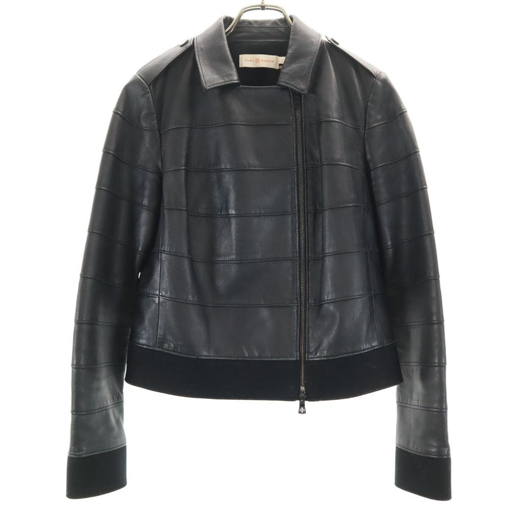 Tory Burch Sheep leather leather Double riders jacket 4 black Women Used