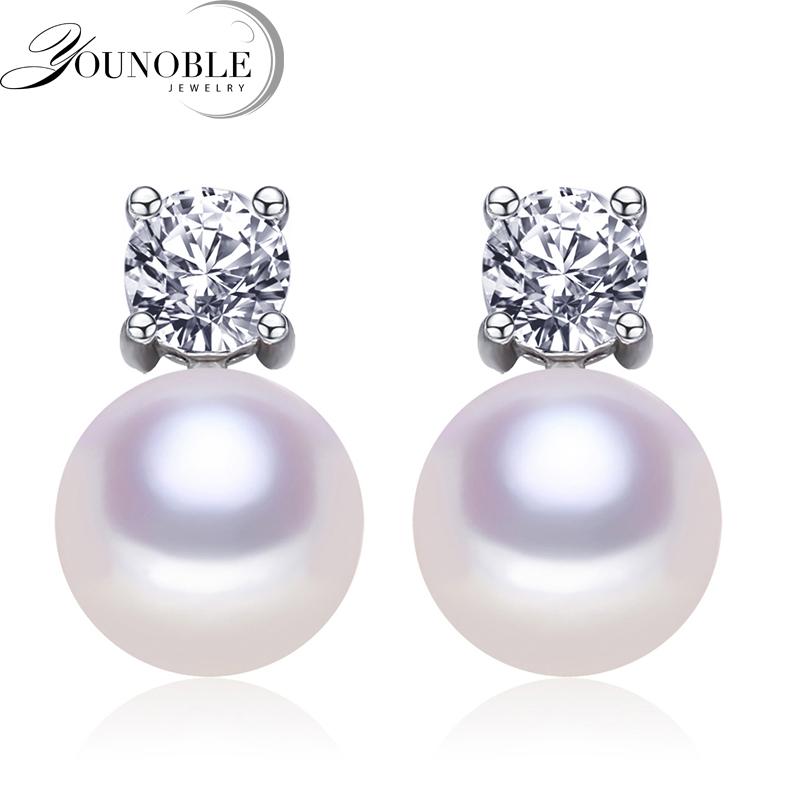 

Серьги из натурального пресноводного жемчуга для женщин, свадебные серьги из стерлингового серебра 925 пробы, ювелирные изделия, подарок на день рождения