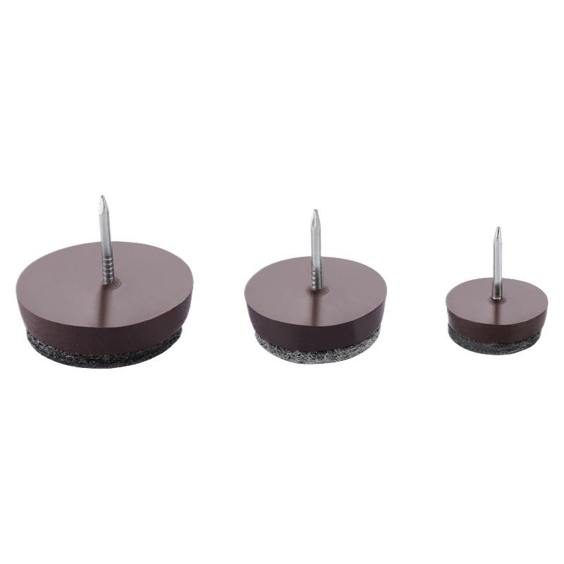 Non-Slip White Nylon Furniture Leg Nails - Moisture-Proof & Round Bottom Cabinet Baseboard Protectors