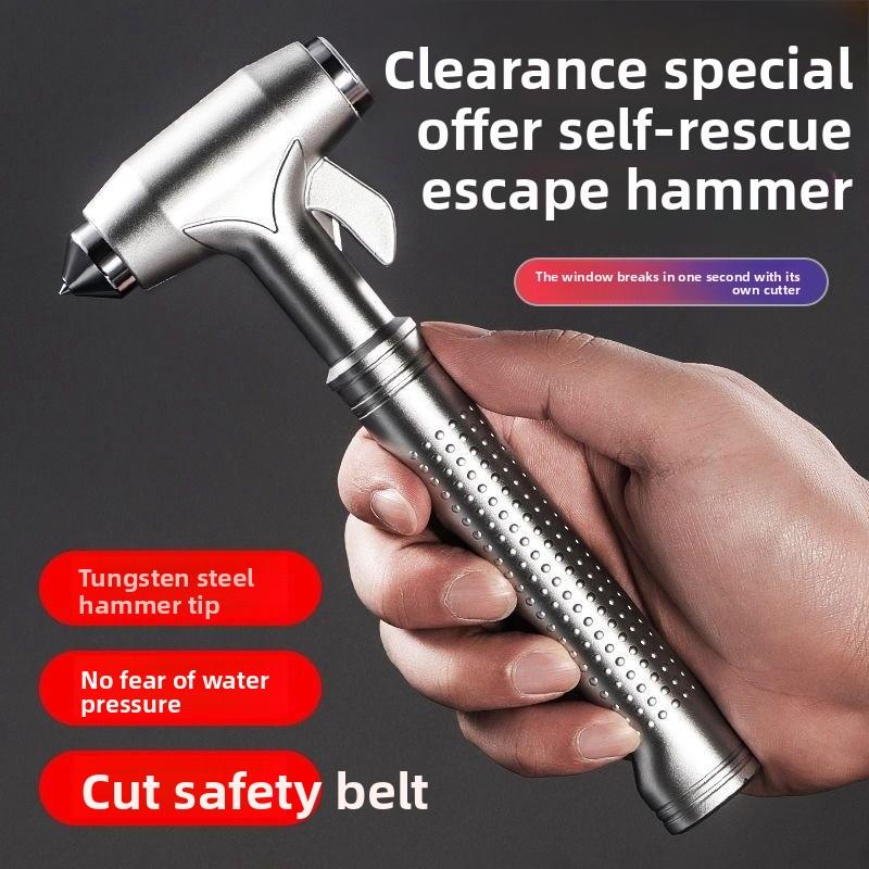 New Car Safety Hammer Car Window Breaker Emergency Escape Tool with Seat Belt Cutter Carbon Steel Life-Saving Car Tool