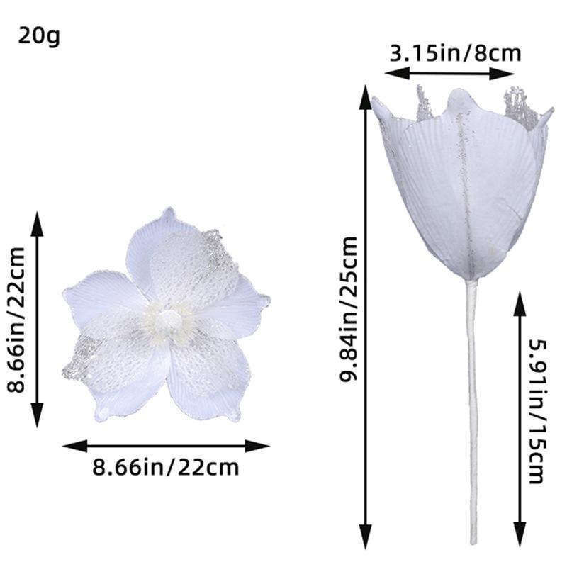 Simulated Flower Glitter Sequin Christmas Home Party Multiple Colors Unique Decorative Accessories