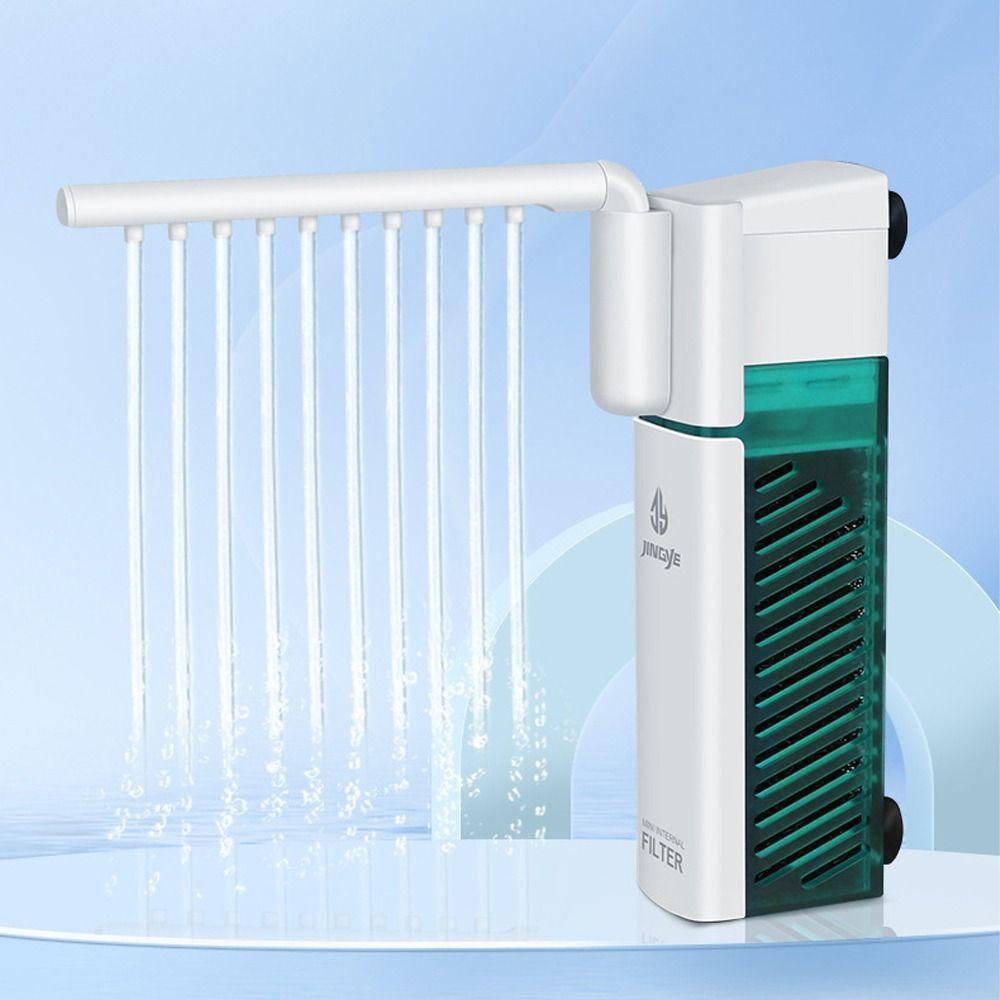 Einstellbarer Aquarienfilter 3-in-1 Wasserreinigung Eingebauter Umwälzfilter Kleines Aquarium
