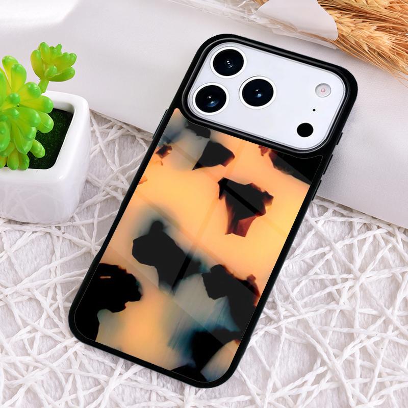 Tortoise Pattern Tortoiseshell Shockproof Phone Case for iPhone 17 Air 16e 15 11 12 14 13 Pro Max Cover Coque