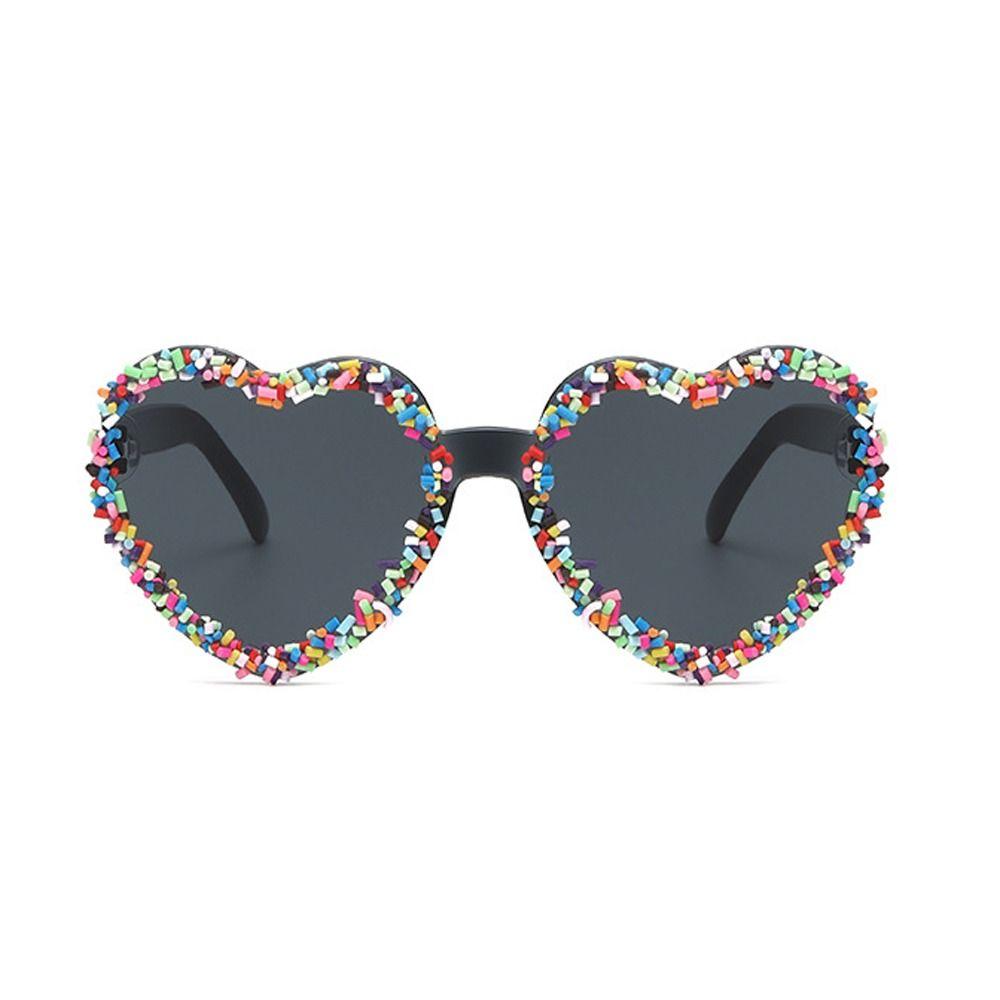 Cute Luxury Vintage Sunglasses Heart Shape Candy Color Punk Sunglasses Beach Sun Glasses Party Eyewear