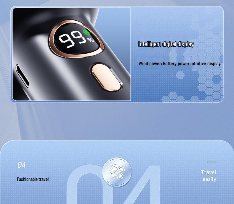 Portable USB Cold Compress Handheld Fan for Outdoor Travel and Sports